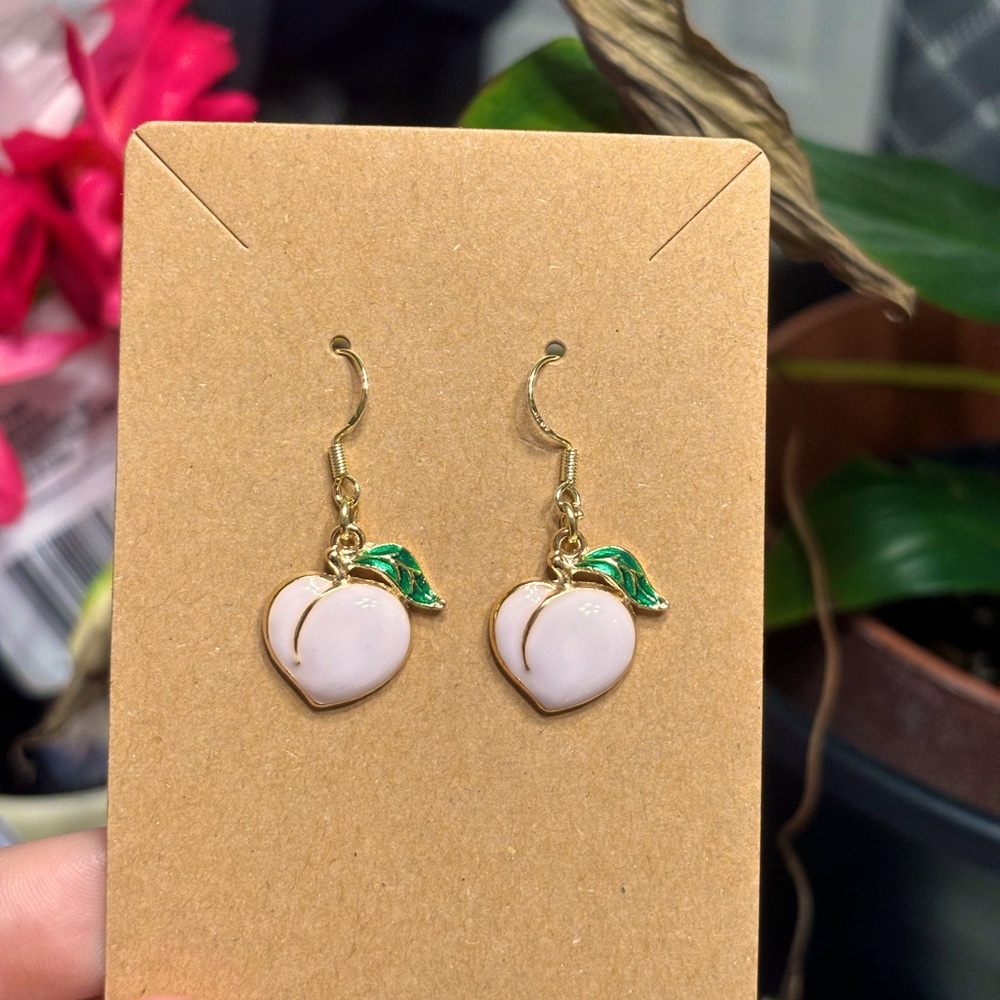 Peach earrings